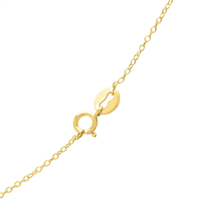 1/2 Carat Amethyst Solitaire Necklace In Yellow Gold With Free Chain