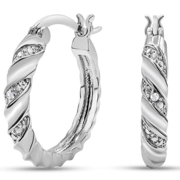 3 Pairs Of Diamond Hoop Earrings For An Amazing Price!
