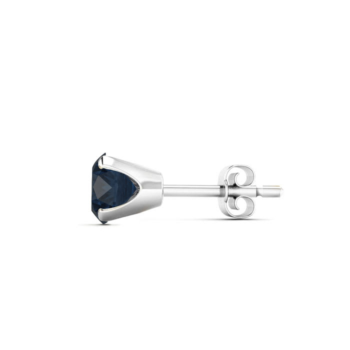 2 Carat Sapphire Stud Earrings In White Gold