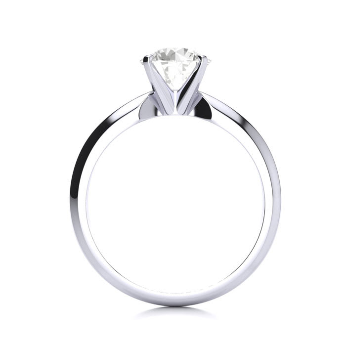 1 1/2 Carat Lab Grown Diamond Solitaire Ring In Sterling Silver