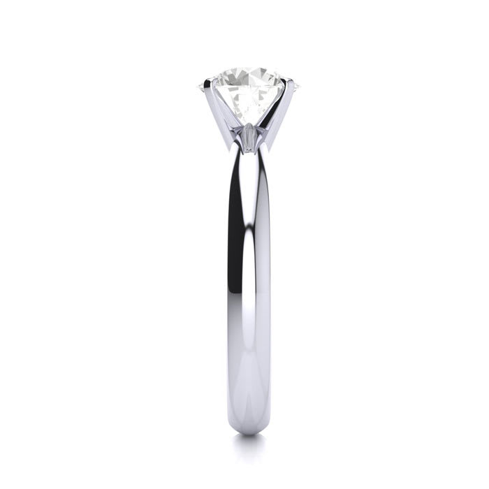 1 1/2 Carat Lab Grown Diamond Solitaire Ring In Sterling Silver