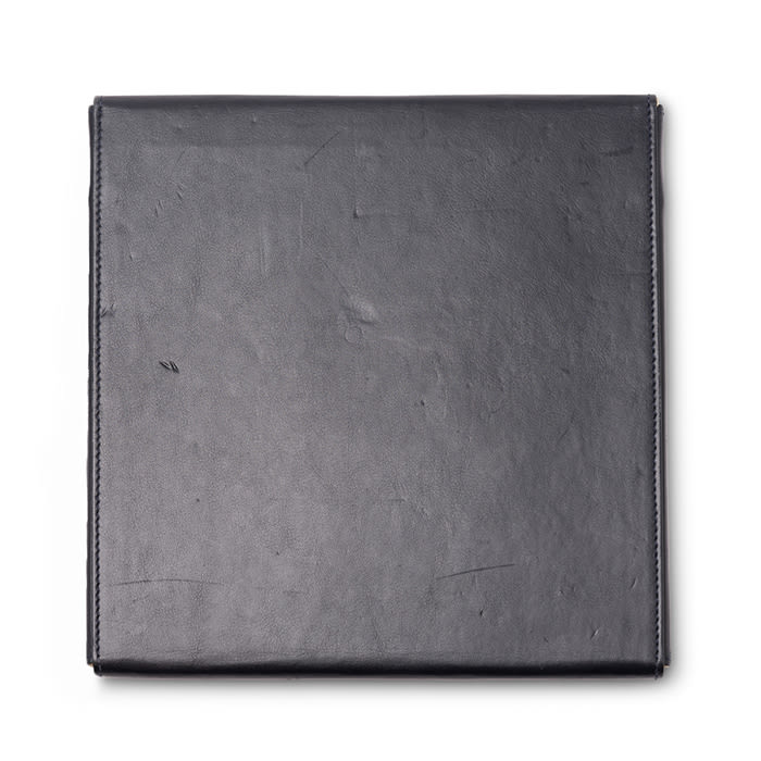 Estate Jewelry BVLGARI Black Leather Necklace Folder With Fiocchi Italy Snaps - Vintage Luxury Jewelry Packaging