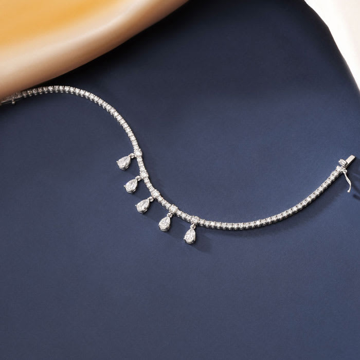 Estate Jewelry 14 Karat White Gold 4 1/2 Carat Diamond Tennis Plus Bracelet, 7 Inches