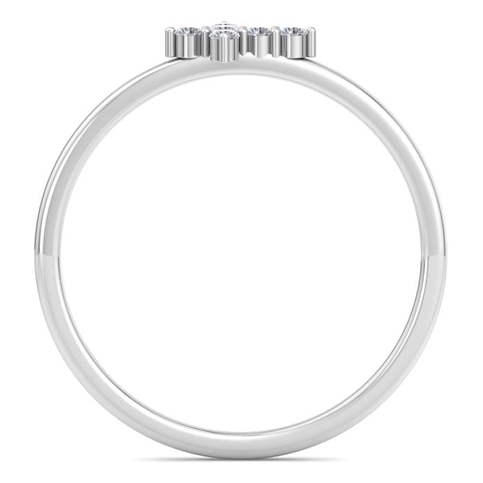 D Flawless Diamonds™ 0.06 Carat Diamond Sideways Cross Ring In Sterling Silver