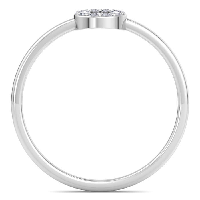 D Flawless Diamonds™ 1/10 Carat Diamond Circle Ring In Sterling Silver