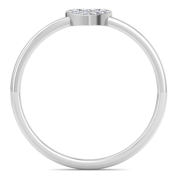 D Flawless Diamonds™ 1/10 Carat Diamond Heart Ring In Sterling Silver
