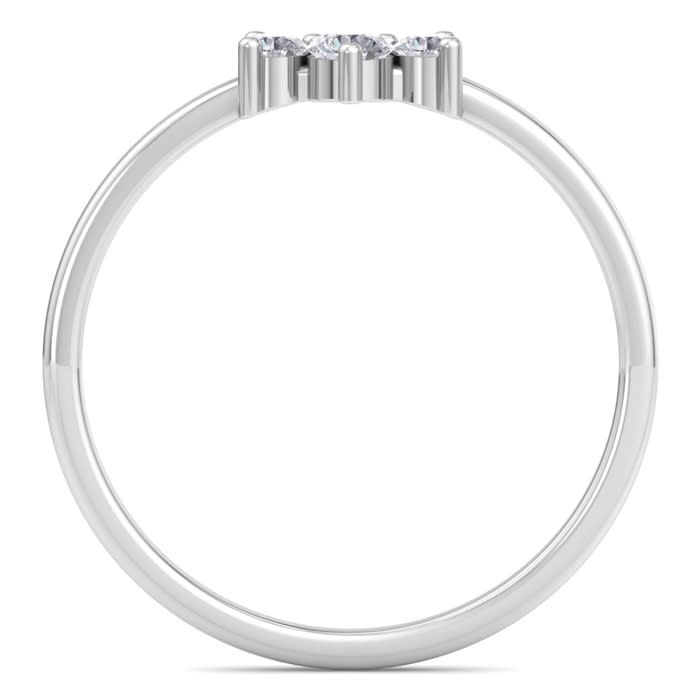 D Flawless Diamonds™ 0.16 Carat Diamond Three Stone Ring In Sterling Silver