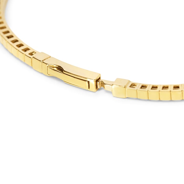 Estate Jewelry 14 Karat Yellow Gold 1 1/2 Carat Ruby and Diamond Tennis Bracelet