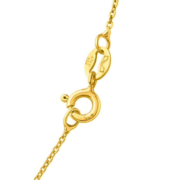 1 Carat Moissanite Solitaire Necklace In Yellow Gold With Free Chain