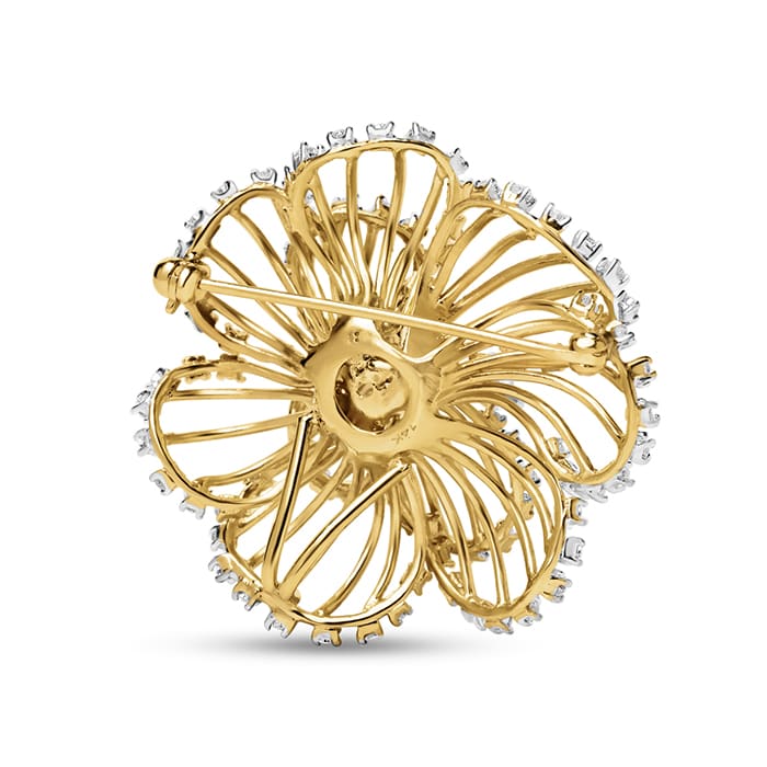 Estate Jewelry Vintage 2 Carat Diamond Necklace In 14 Karat Yellow Gold