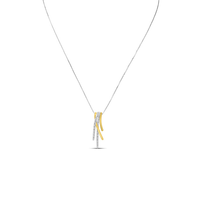 1/2 Carat Fashionable Diamond Necklace, Earring and Ring Set In Yellow Gold Over Sterling Silver