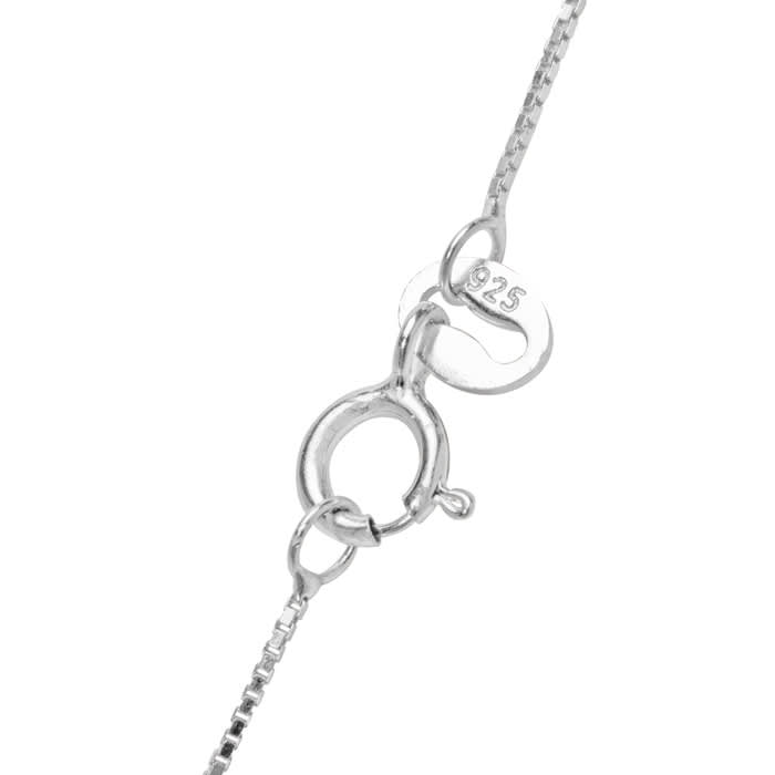 1/10 Carat Diamond Star Necklace In Sterling Silver with 18 Inch Box Chain