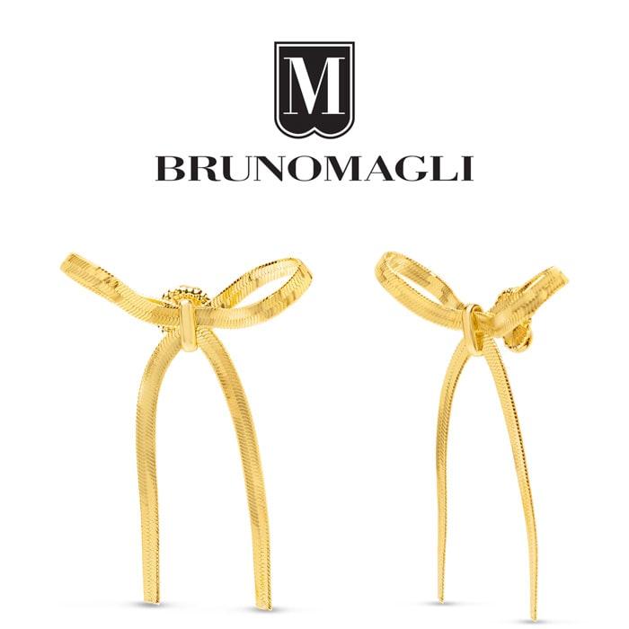 Bruno Magli Sofia Gold Bow Earrings