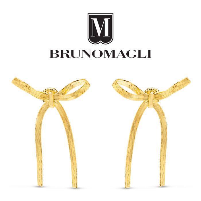Bruno Magli Sofia Gold Bow Earrings