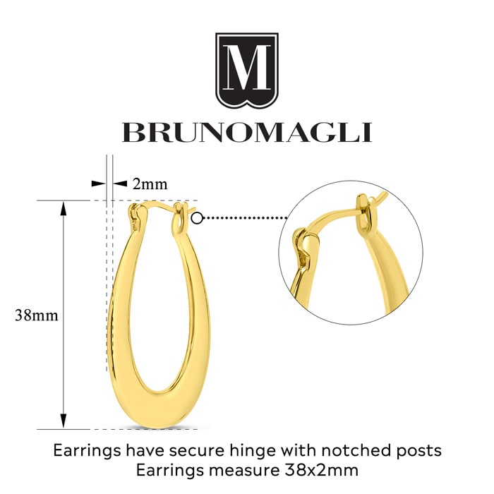 Bruno Magli Perla Gold Hoop Earrings