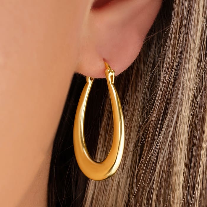 Bruno Magli Perla Gold Hoop Earrings