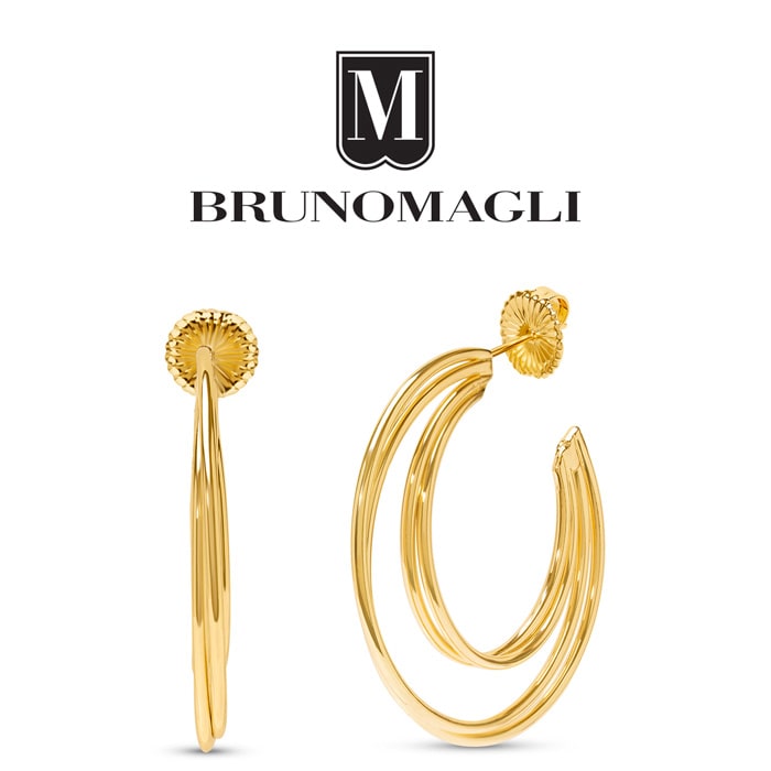 Bruno Magli Lucia Gold Hoop Earrings