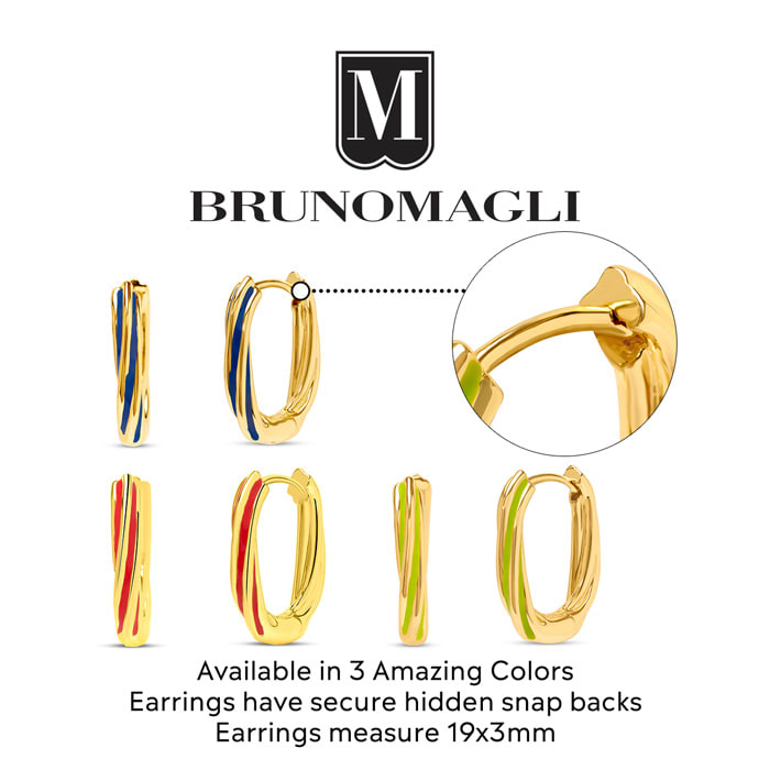 Bruno Magli Serena Gold Hoop Earrings, Verde