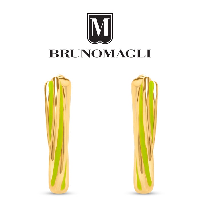 Bruno Magli Serena Gold Hoop Earrings, Verde