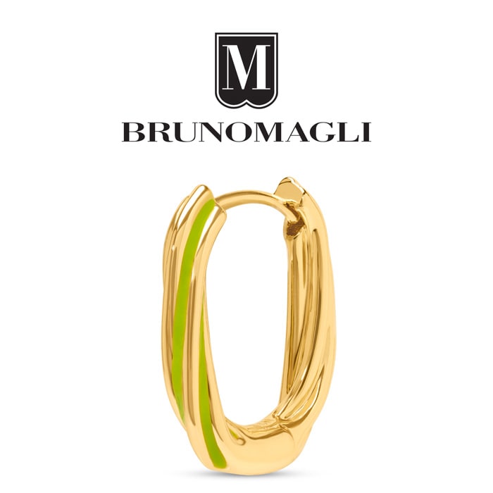 Bruno Magli Serena Gold Hoop Earrings, Verde