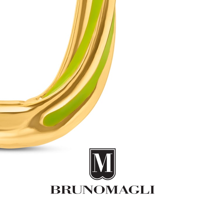 Bruno Magli Serena Gold Hoop Earrings, Verde