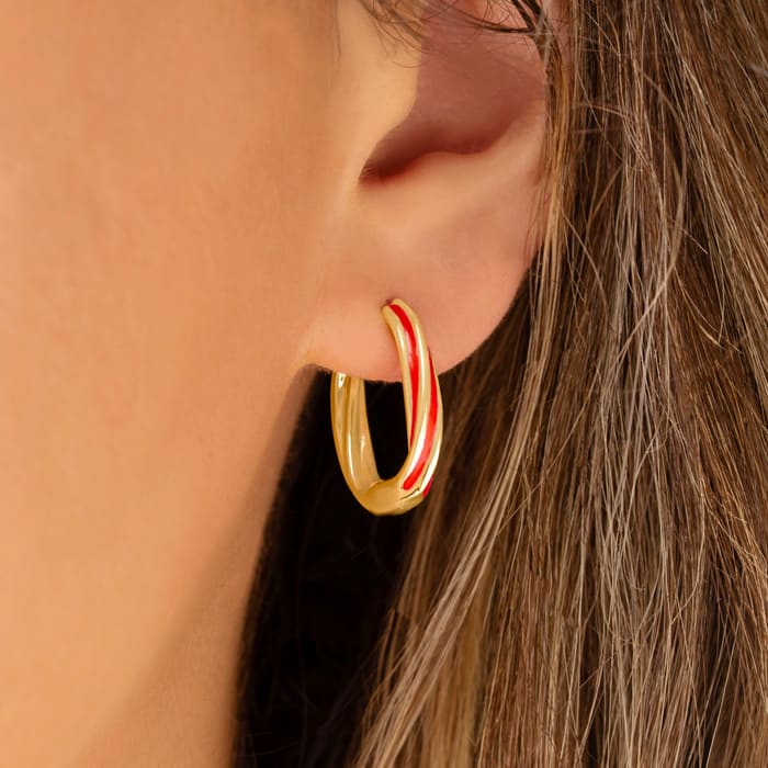 Bruno Magli Serena Gold Hoop Earrings, Rossa