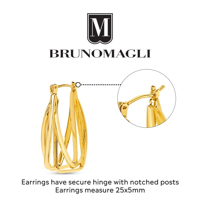 Bruno Magli Vittoria Gold Hoop Earrings