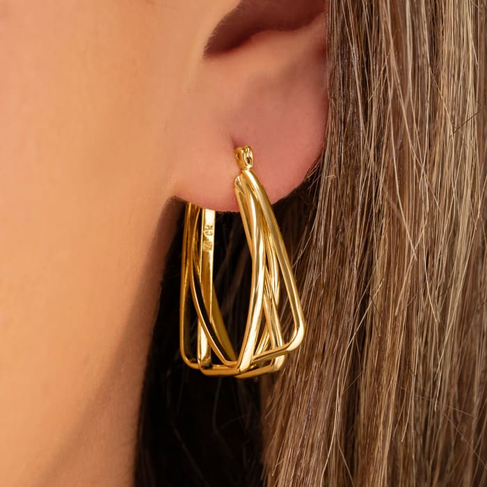 Bruno Magli Vittoria Gold Hoop Earrings