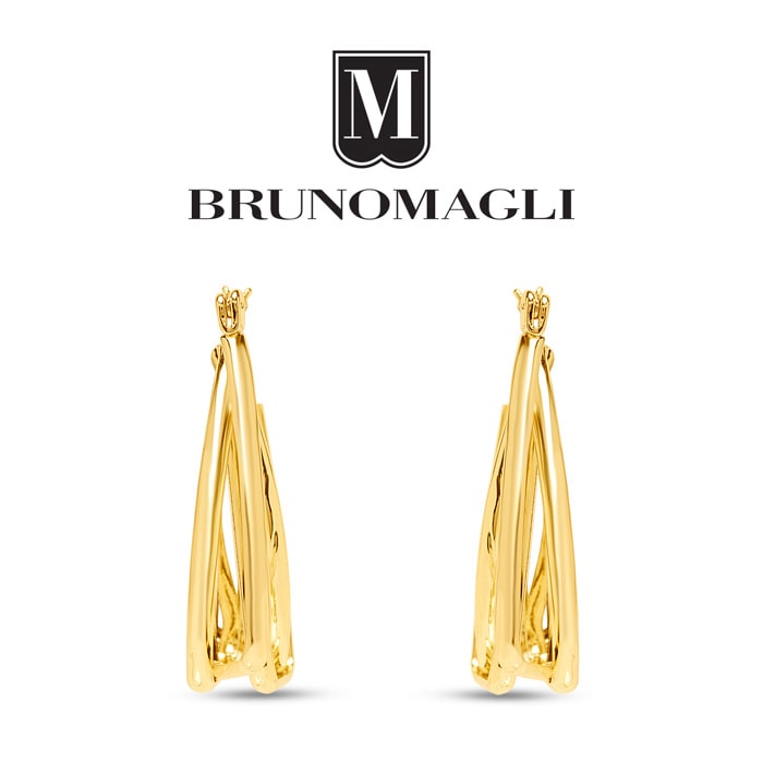 Bruno Magli Vittoria Gold Hoop Earrings