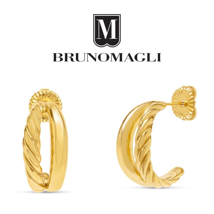 Bruno Magli Azzurra Gold Hoop Earrings
