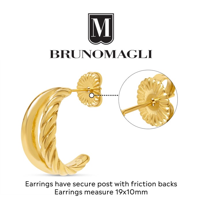 Bruno Magli Azzurra Gold Hoop Earrings