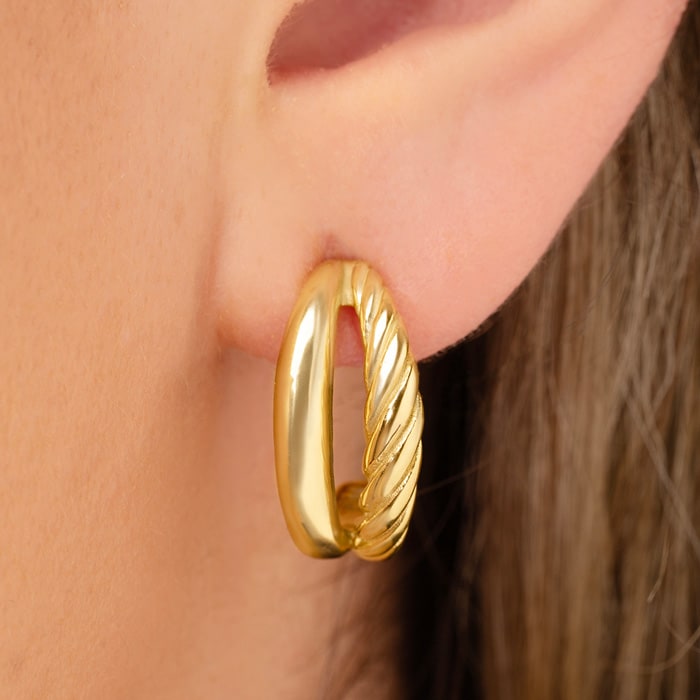 Bruno Magli Azzurra Gold Hoop Earrings