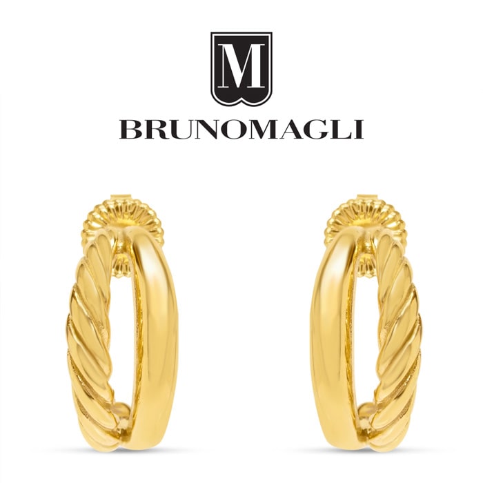 Bruno Magli Azzurra Gold Hoop Earrings