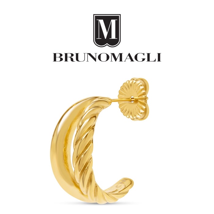 Bruno Magli Azzurra Gold Hoop Earrings