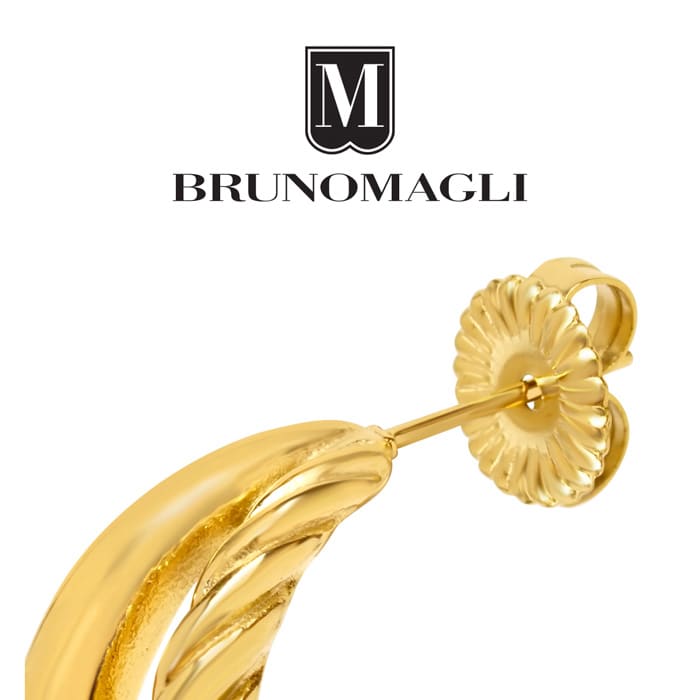 Bruno Magli Azzurra Gold Hoop Earrings