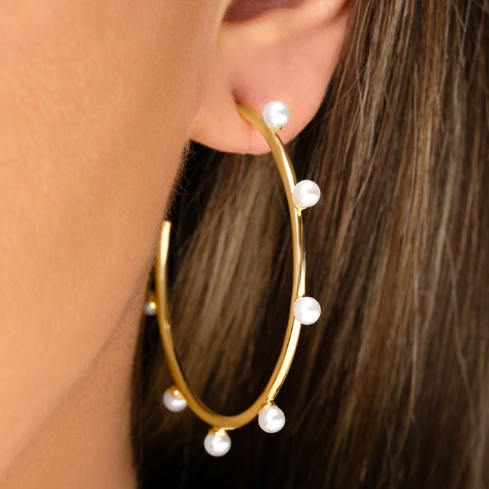 Bruno Magli Evelina Gold Hoop Earrings