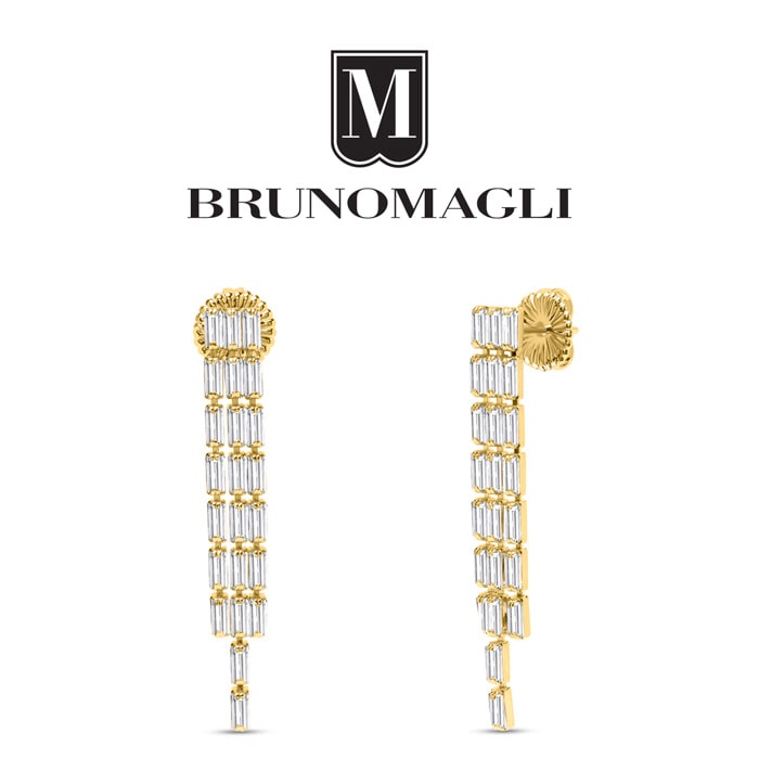 Bruno Magli Gabriella Gold Earrings, Diamante