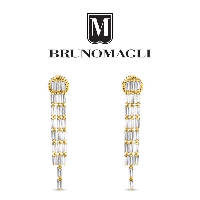 Bruno Magli Gabriella Gold Earrings, Diamante