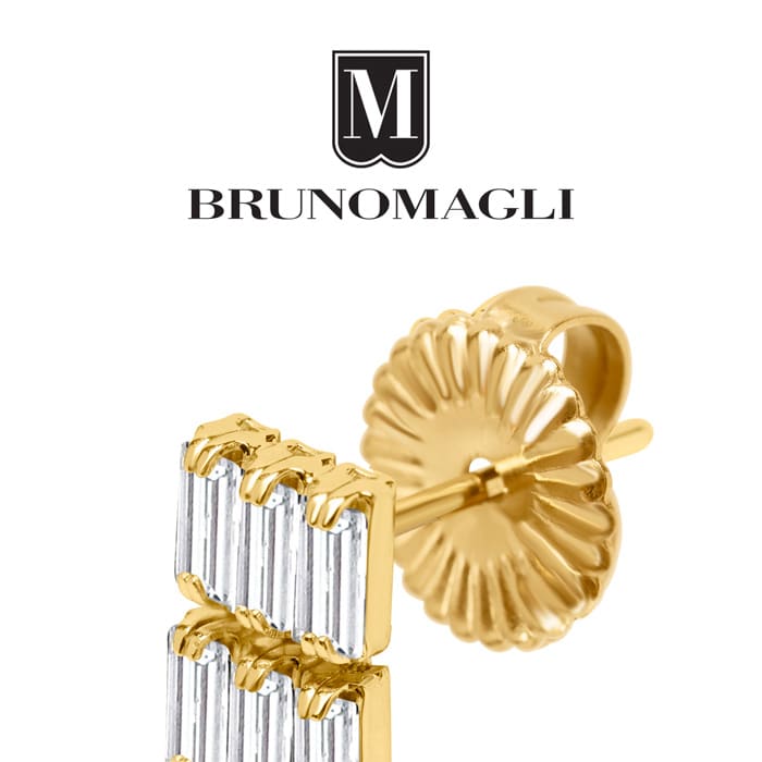 Bruno Magli Gabriella Gold Earrings, Diamante