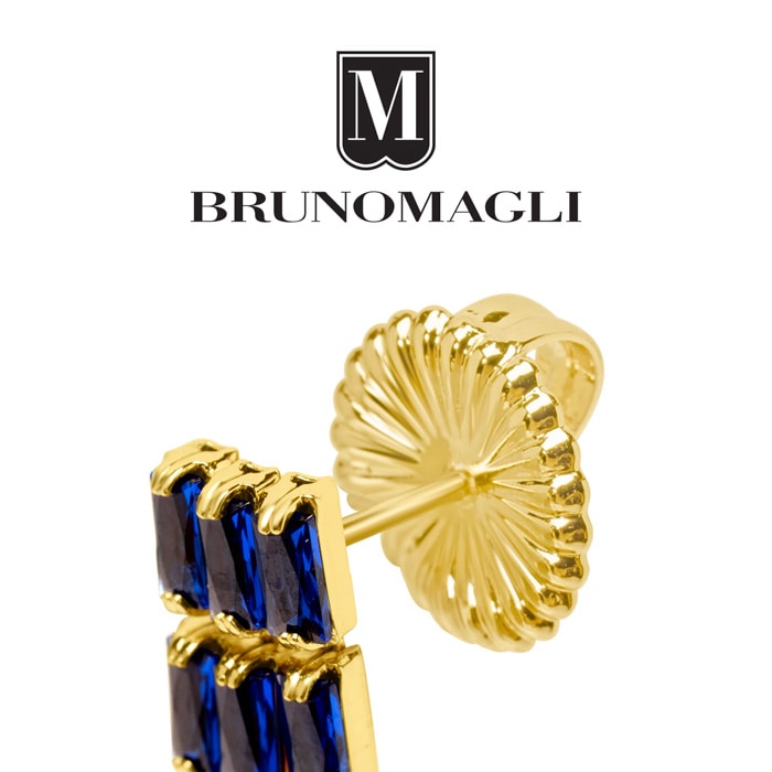 Bruno Magli Gabriella Gold Earrings, Zaffiro