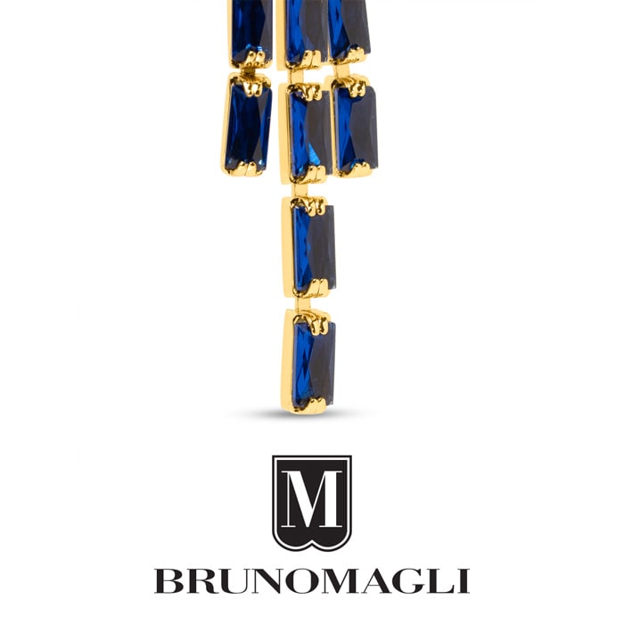 Bruno Magli Gabriella Gold Earrings, Zaffiro