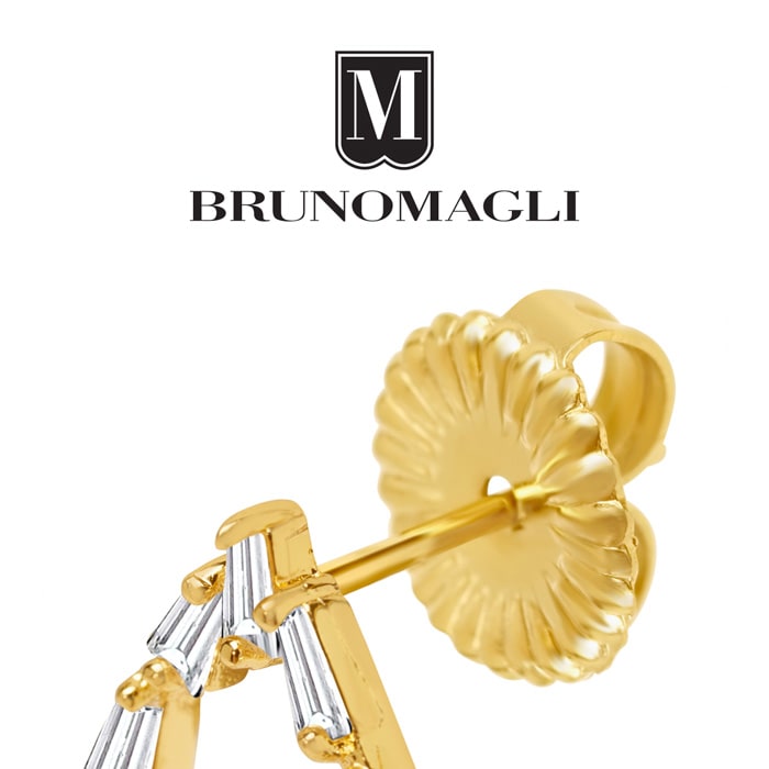 Bruno Magli Stefania Gold Earrings, Diamante