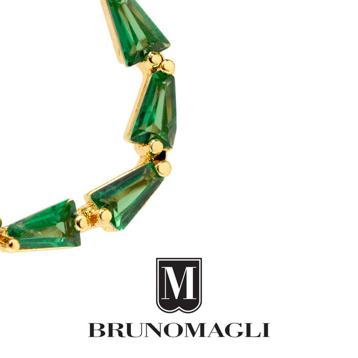 Bruno Magli Stefania Gold Earrings, Smeraldo