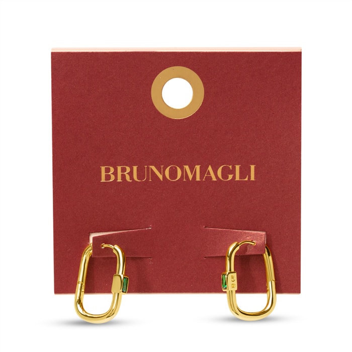Bruno Magli Daniela Gold Earrings, Smeraldo