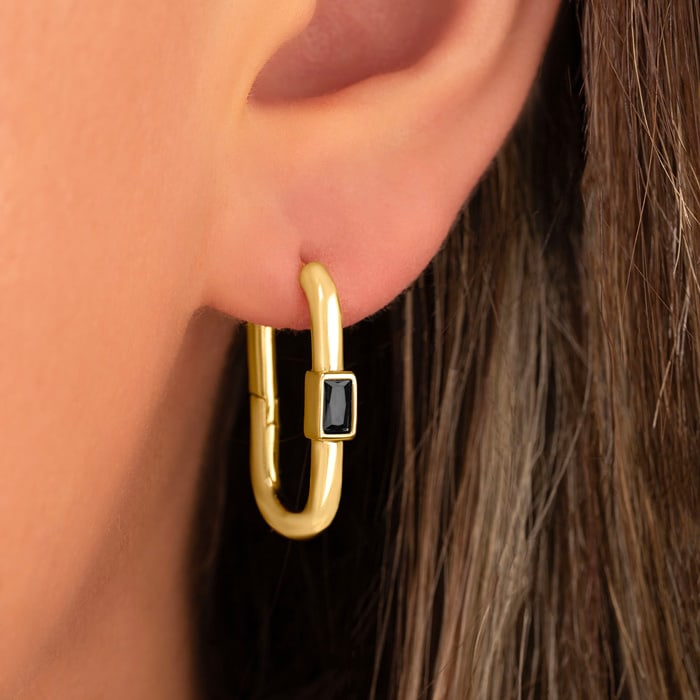 Bruno Magli Daniela Gold Earrings, Nera
