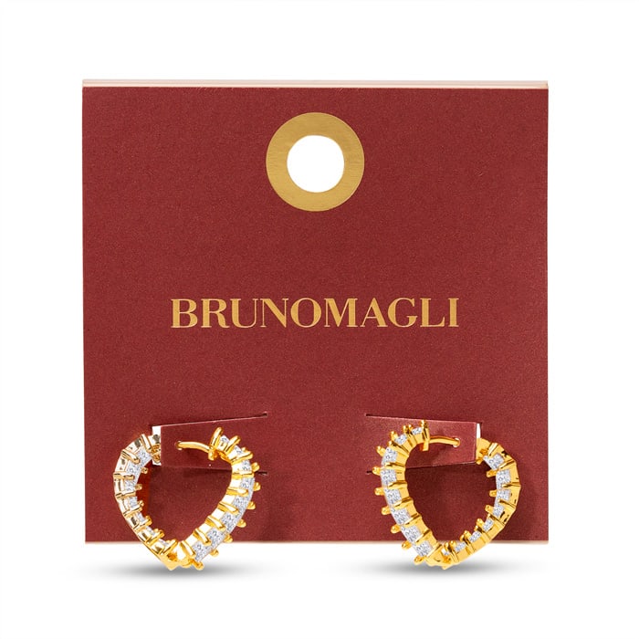 Bruno Magli Rosa Gold Earrings, Diamante