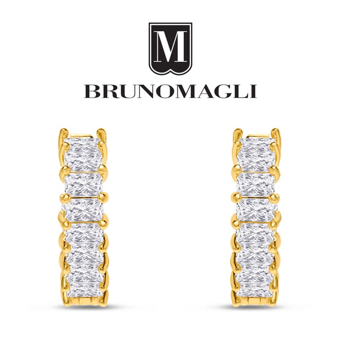 Bruno Magli Rosa Gold Earrings, Diamante