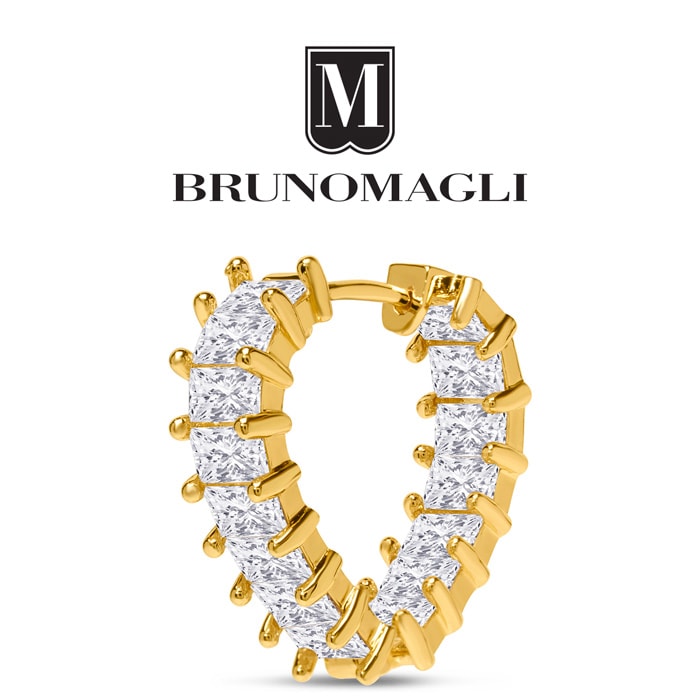 Bruno Magli Rosa Gold Earrings, Diamante