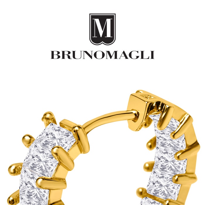 Bruno Magli Rosa Gold Earrings, Diamante