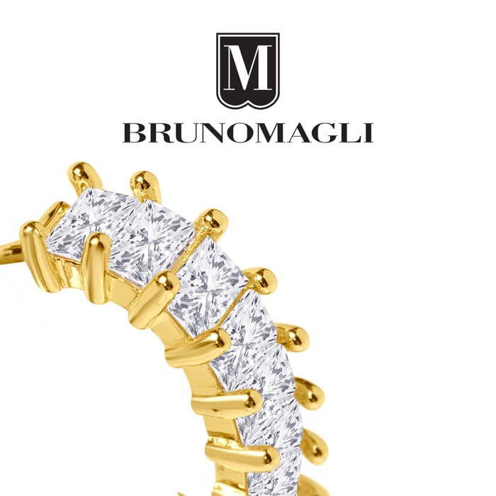 Bruno Magli Rosa Gold Earrings, Diamante